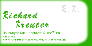 richard kreuter business card